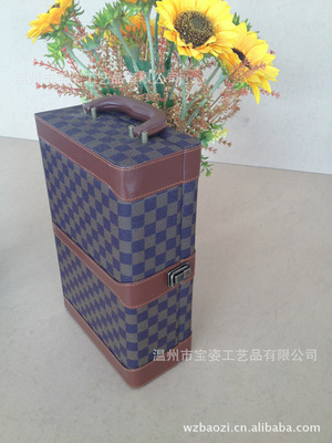 【高檔紅酒禮盒 紅酒盒包裝 紅酒皮盒包裝 創(chuàng)意皮質(zhì)紅酒盒 葡萄酒盒】?jī)r(jià)格,廠家,圖片,禮品盒、禮品袋,溫州市寶姿工藝品-